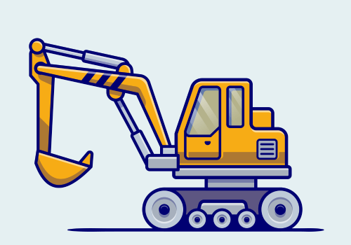 Trator em construção